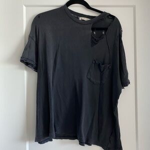 Free People black t shirt